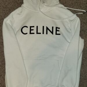 Celine Women's White Cowl Neck Sweater